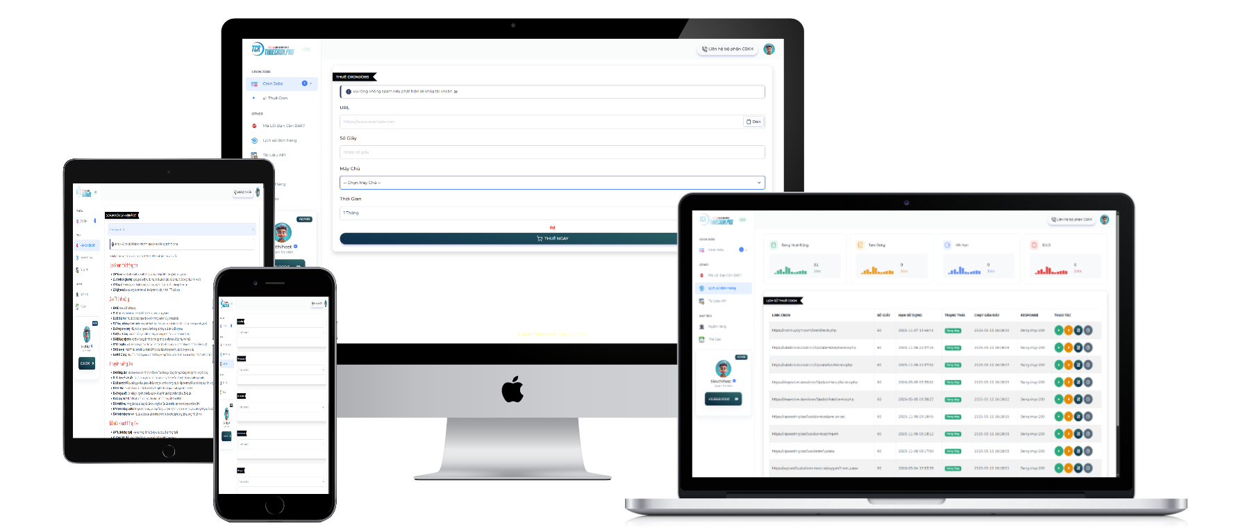 Code tạo web cho thuê cron + tool v3