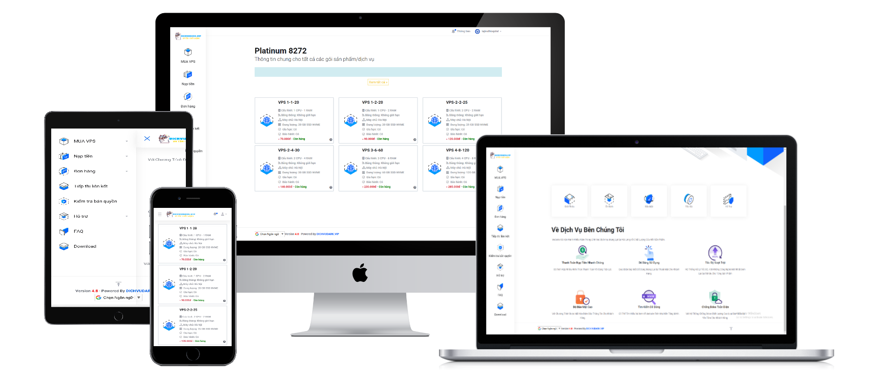 Code bán vps đơn tay,hosting tự động
